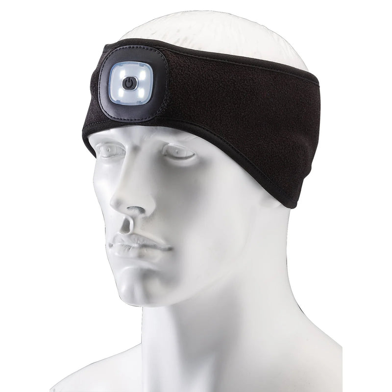 Draper Headband LED Torch 1W USB Rechargeable Black One Size