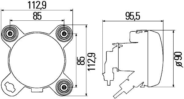 Hella Headlight Headlamp T4W Right
