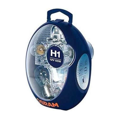 Osram Minibox H1 mobile lamp headlamp +5 spare lamps +3 flat fuses - white/Blue Osram  - Town Parts