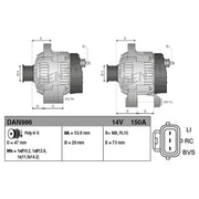 Denso Car Alternator 12V DAN986