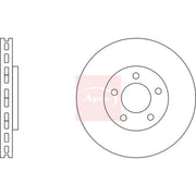 Apec 2 x Vented Front Brake Discs DSK2986