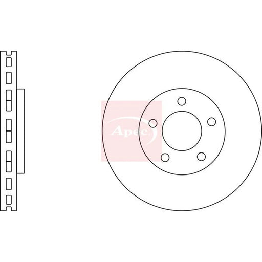Apec 2 x Vented Front Brake Discs DSK2986