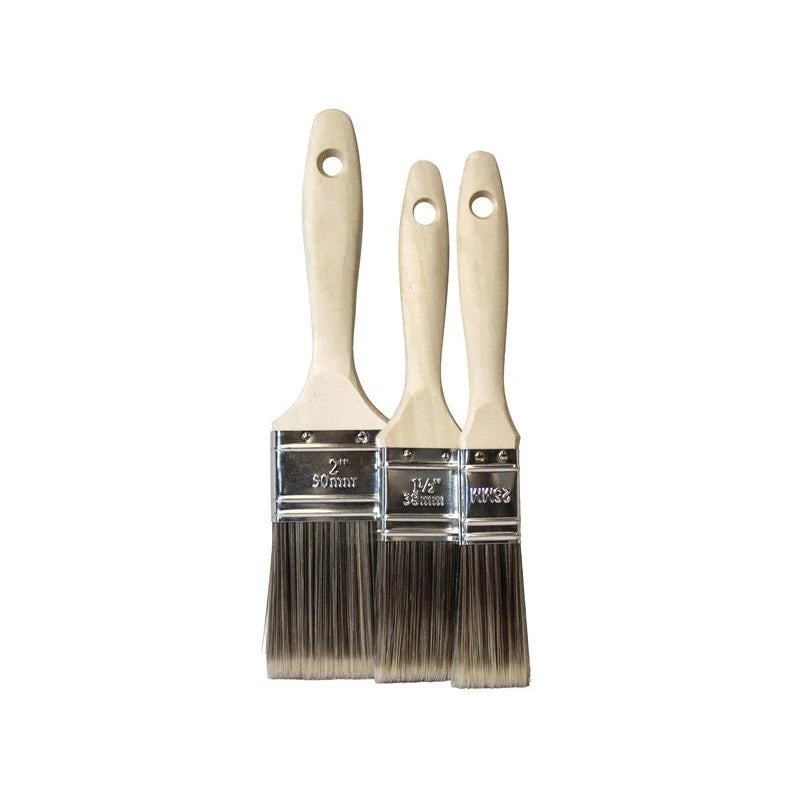 Faithfull Tradesman Synthetic Paint Brush Set, 3 Piece - FAIPBTSET3