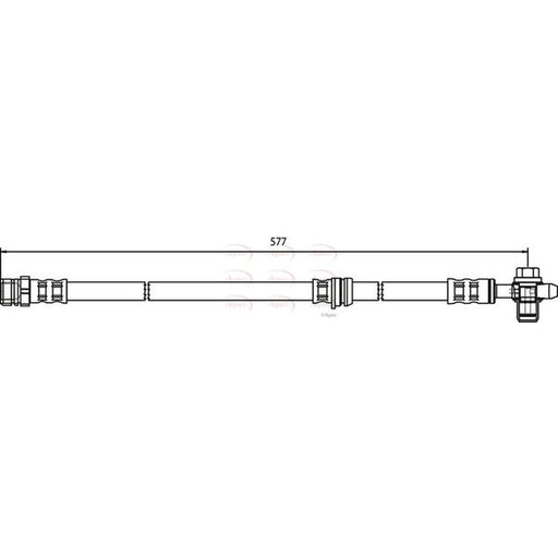 Apec Brake Hydraulic Hose Line Front HOS3700