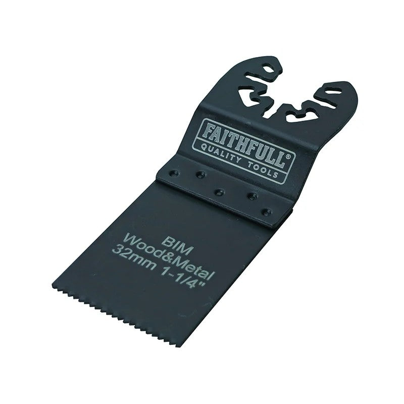 Faithfull Bi-Metal Flush Cut Wood/Metal Blades (Pack 5) 32-44mm