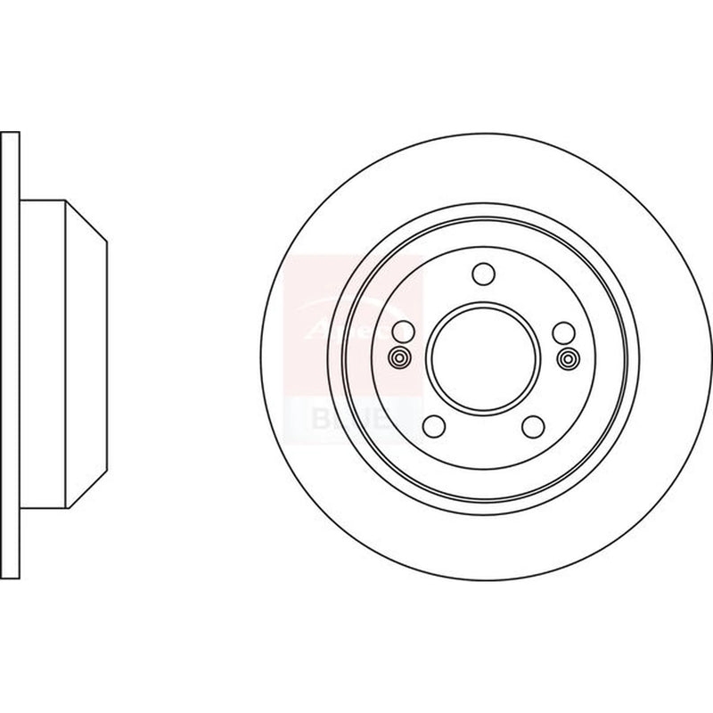 Apec 2 x Solid Rear Brake Discs SDK6628