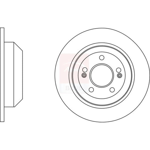 Apec 2 x Solid Rear Brake Discs SDK6628