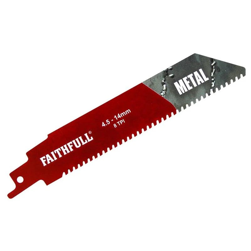Faithfull S930HM Metal Carbide Sabre Saw Blade 152mm x 8 TPI - FAISBS930HM