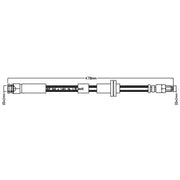 Juratek Brake Hydraulic Hose Line Front JBH1044