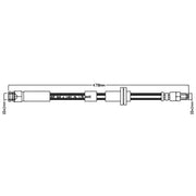 Abtex Brake Hydraulic Hose Line Front ABH1044