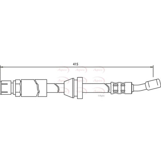 Apec Brake Hydraulic Hose Line Front HOS3499