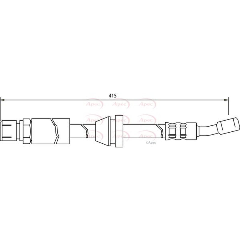 Apec Brake Hydraulic Hose Line Front HOS3499