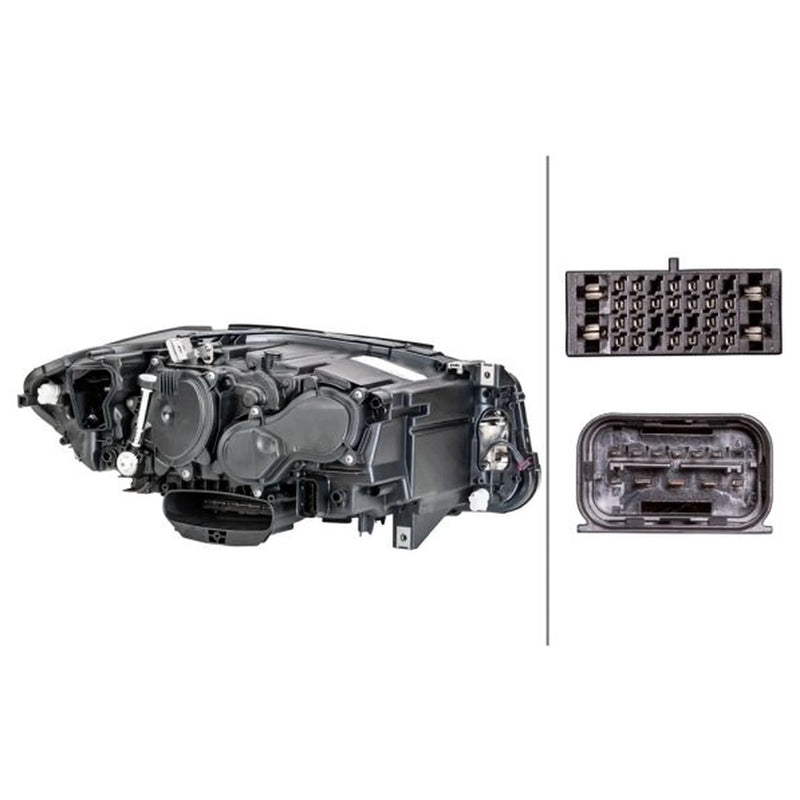 Hella Headlight Headlamp LED Left 1EX 011 072-911