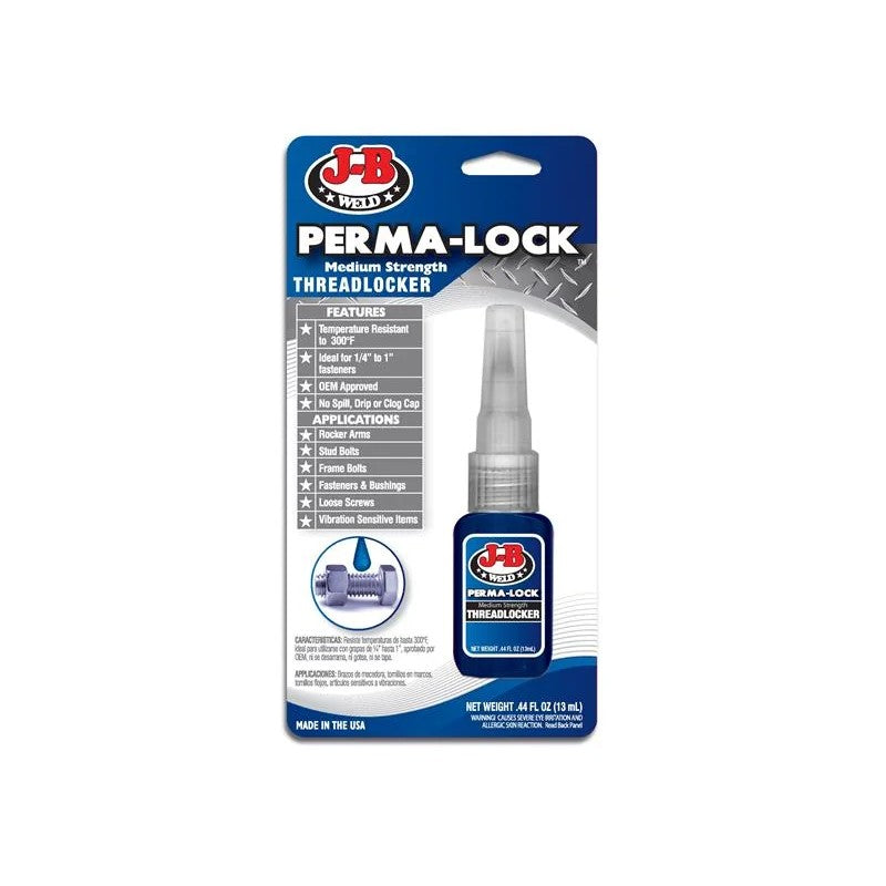 J-B Weld Perma-lock Blue Medium Strength Threadlocker 13ml - 24213UK