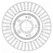 Key Parts 2 x Vented Front Brake Discs KBD4481