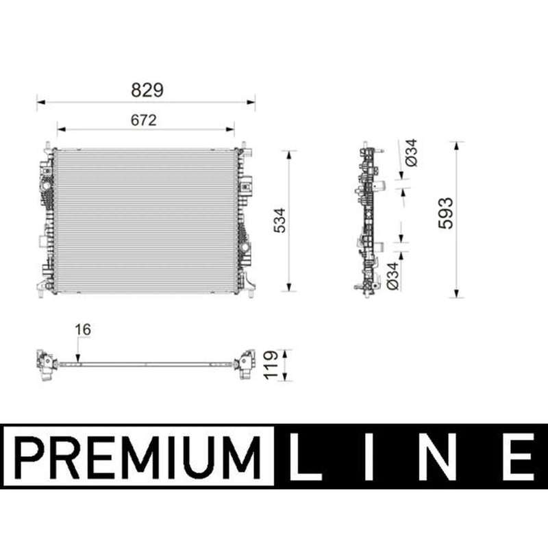 Mahle Engine Radiator CR 2824 000P