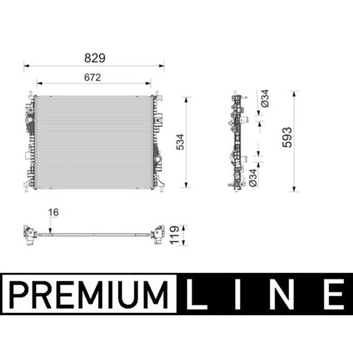 Mahle Engine Radiator CR 2824 000P