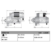 Denso Starter Motor 24V 4.5kW 11 Teeth DSN2105