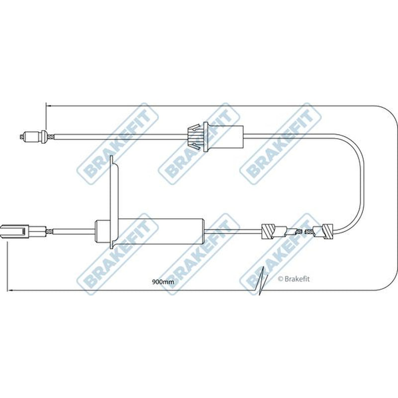 Apec Handbrake Cable Right Rear BBC3279