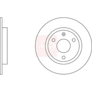 Apec 2 x Solid Front Brake Discs DSK124