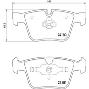 Brembo 4 x Rear Brake Pad Set P50116