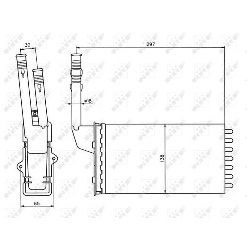 NRF Heater Matrix Core Heat Exchanger 58064