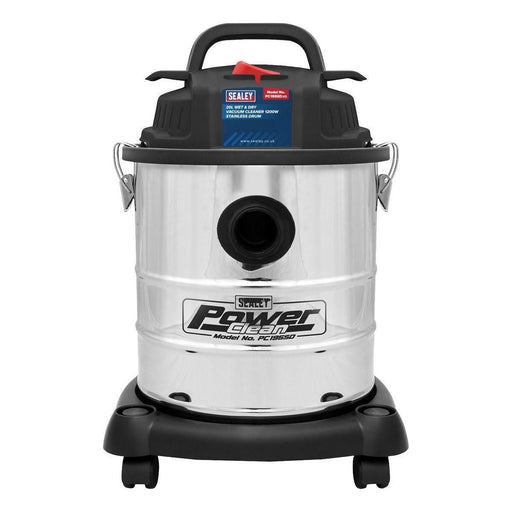 Sealey Vacuum Cleaner Wet & Dry 20L 1200W/230V Stainless Drum PC195SD Sealey  - Town Parts