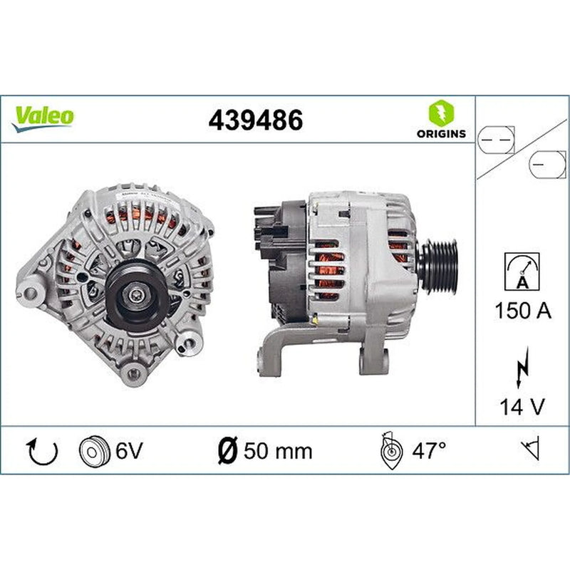 Valeo Car Alternator 12V 439486