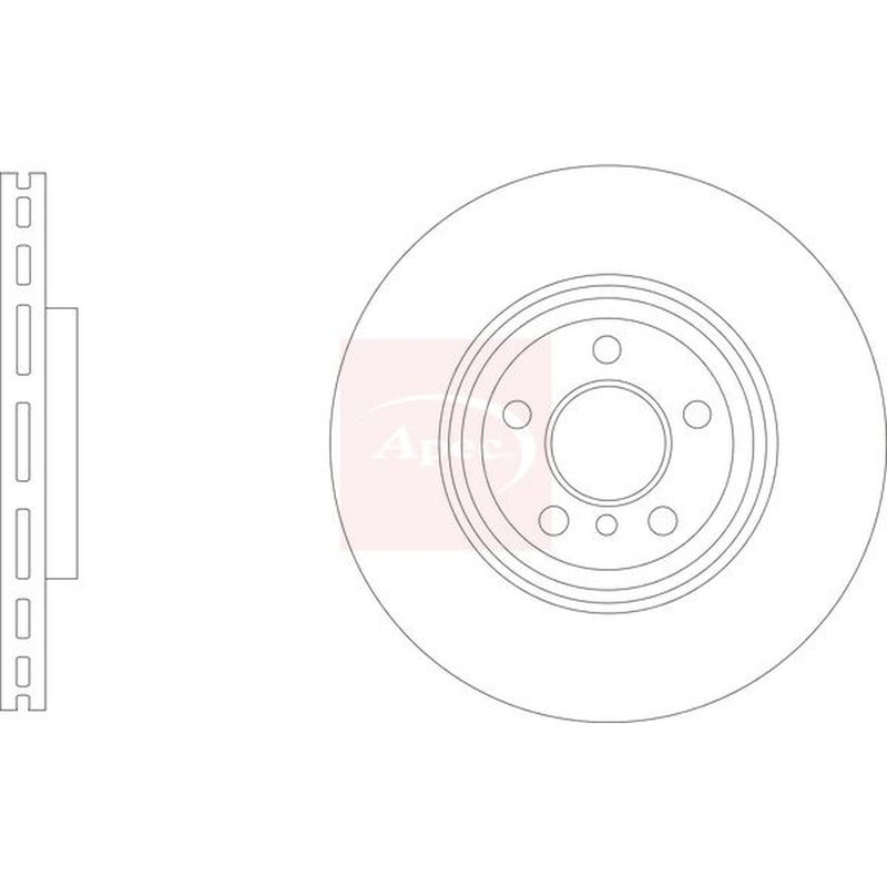 Apec 2 x Vented Front Brake Discs DSK3324