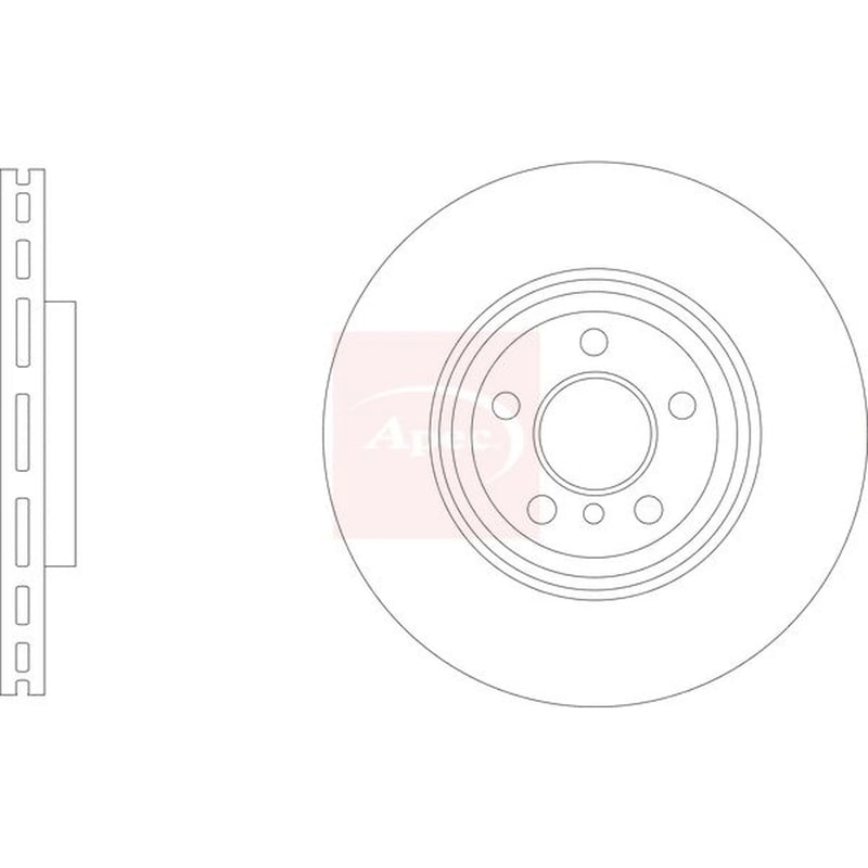 Apec 2 x Vented Front Brake Discs DSK3324