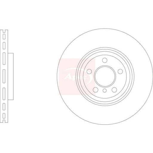 Apec 2 x Vented Front Brake Discs DSK3324