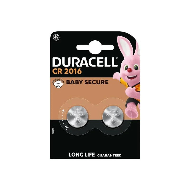 Duracell 2016 Lithium Coin Battery 3V (Pack 2) - S5735