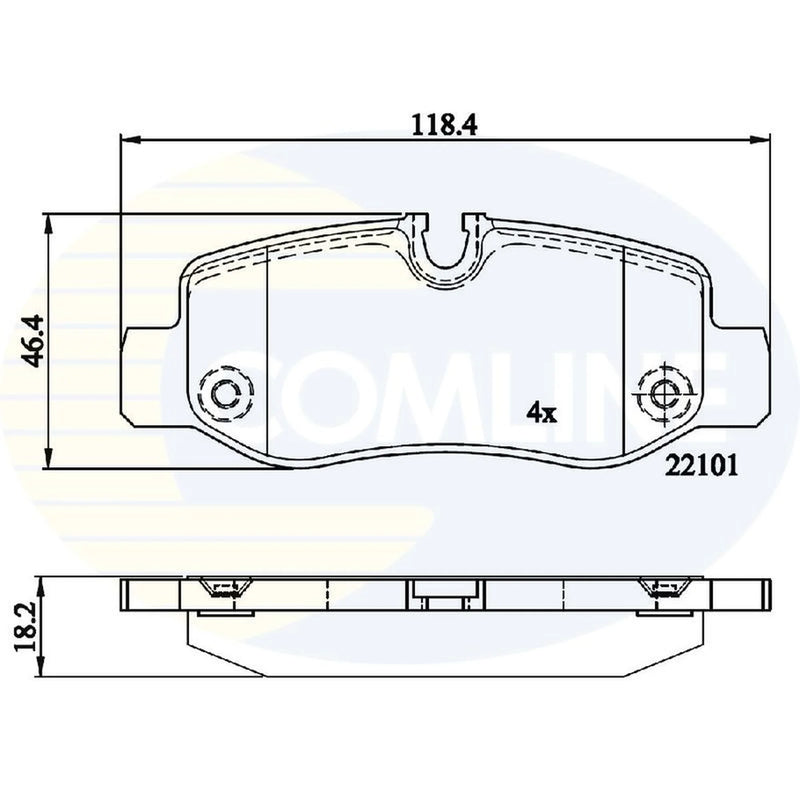 Comline 4 x Rear Brake Pad Set CBP02315
