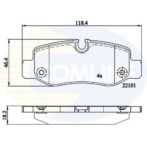 Comline 4 x Rear Brake Pad Set CBP02315