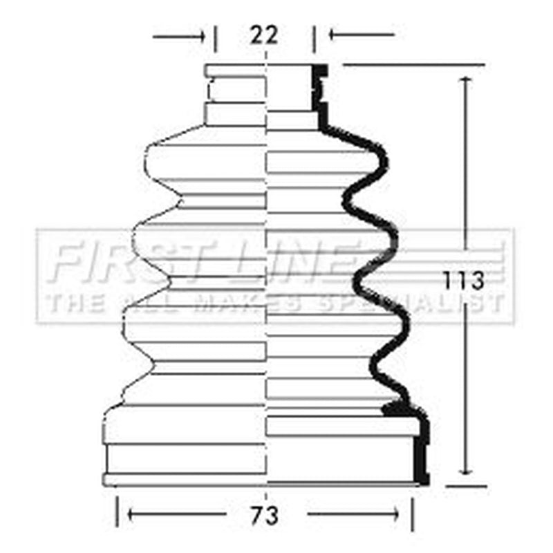 First Line Drive Shaft Bellow Kit Front Left FCB2709