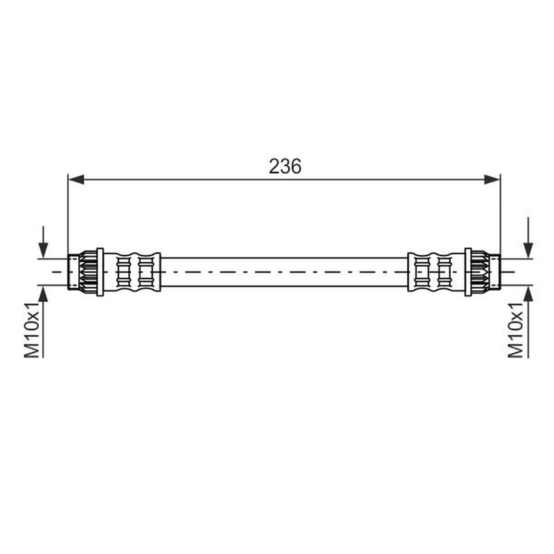 Bosch Brake Hydraulic Hose Line Rear 1 987 476 703