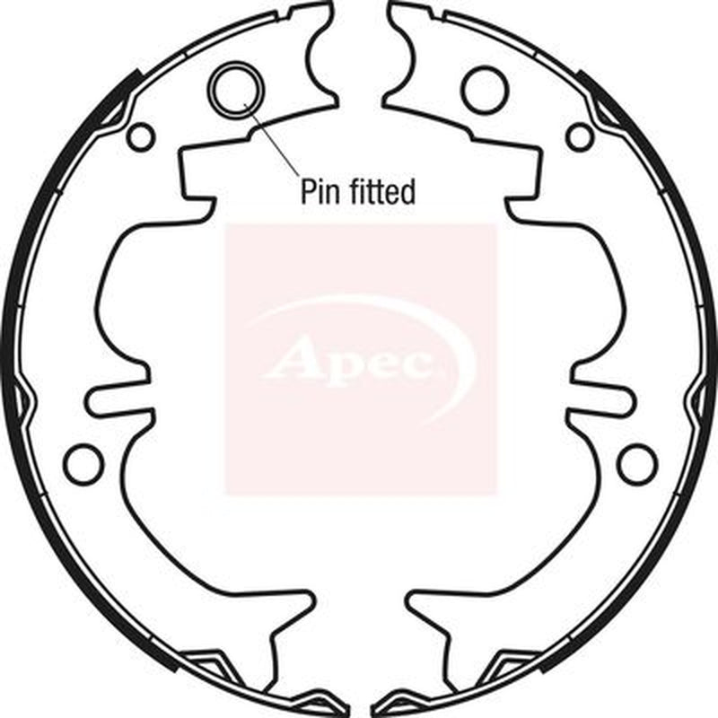 Apec Parking Brake Shoe Set SHU728