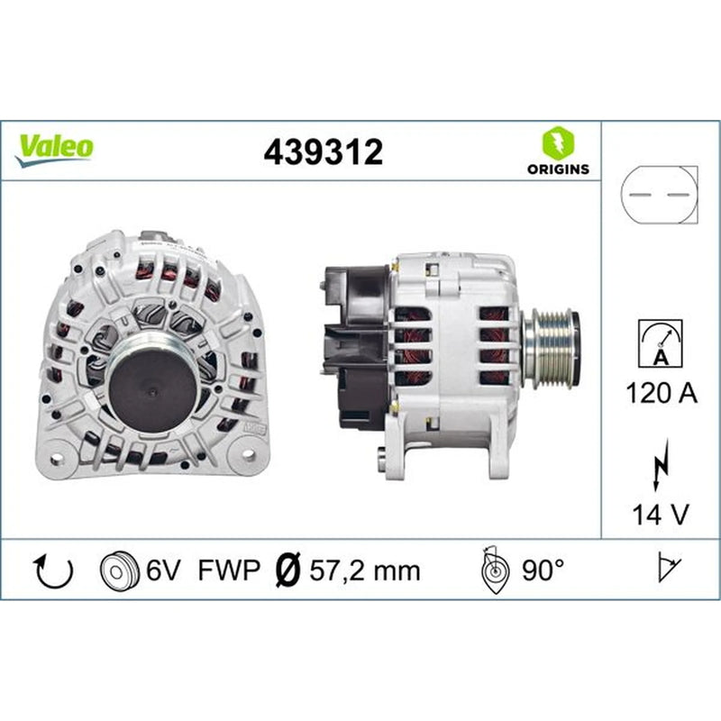 Valeo Car Alternator 12V 439312