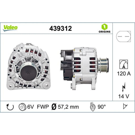 Valeo Car Alternator 12V 439312