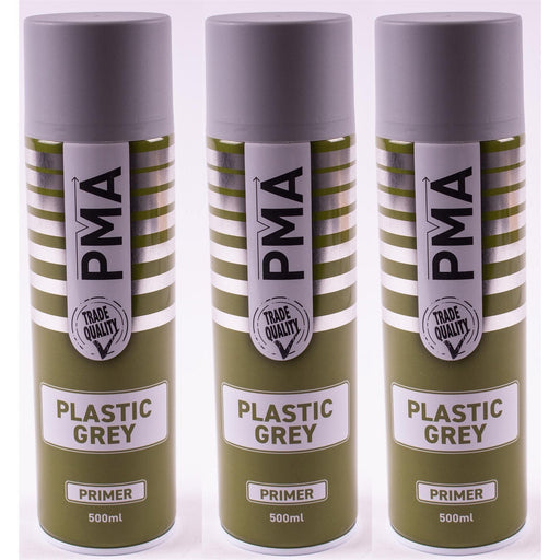 AUTOTEK Professional Grey Plastic Primer 500ml Spray Paint High Coverage[3] Autotek  - Town Parts