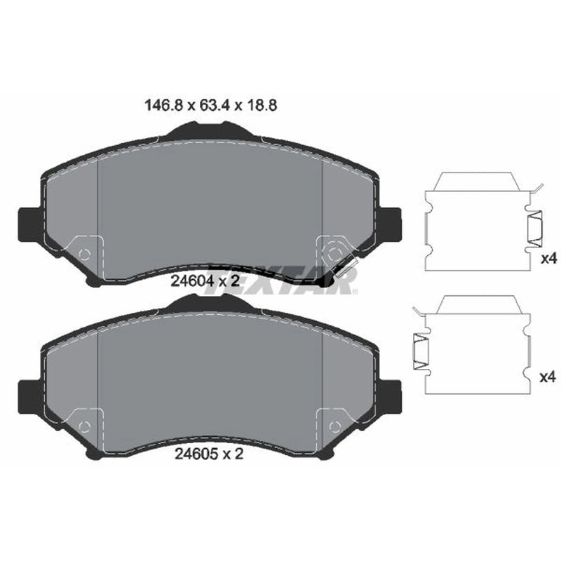 Textar Front Brake Pad Set 2460401