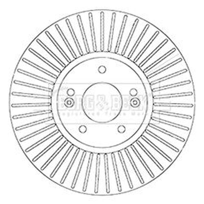 Borg & Beck 2 x Front Brake Discs BBD6065S