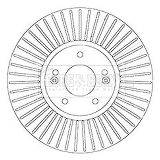 Borg & Beck 2 x Front Brake Discs BBD6065S