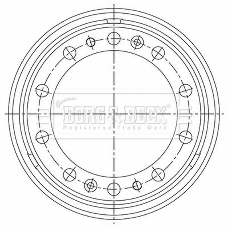 Borg & Beck Brake Drum Assembly Front BBR32570