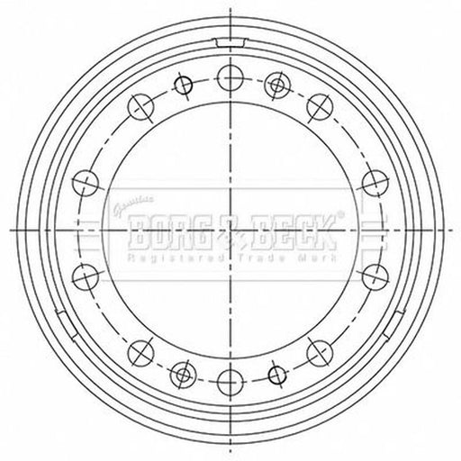 Borg & Beck Brake Drum Assembly Front BBR32570