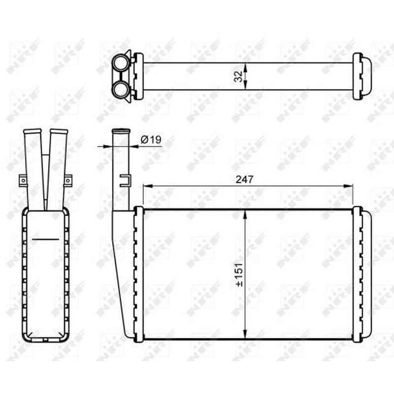NRF Heater Matrix Core Heat Exchanger 54266