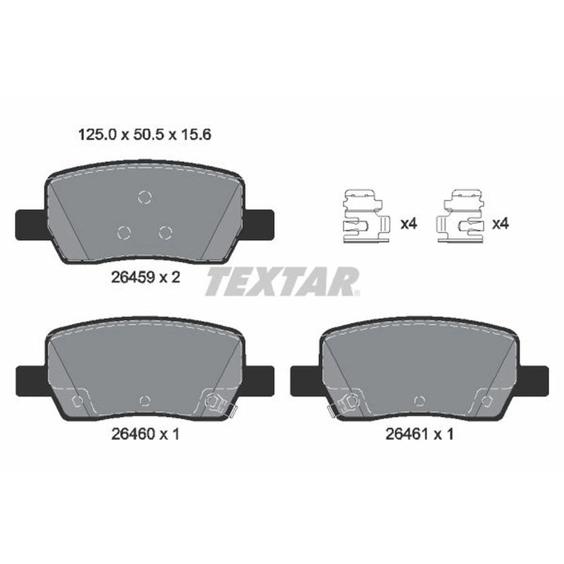 Textar Rear Brake Pad Set 2645901