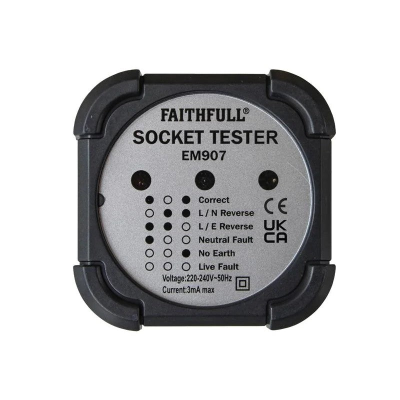 Faithfull Socket Polarity Tester - FAIDETSOC