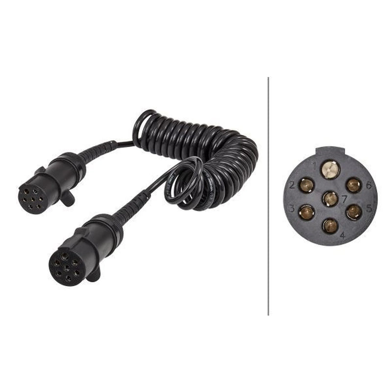 Hella Coiled Cable Connectors 24V PU (Polyurethane) 8KA 004 797-041