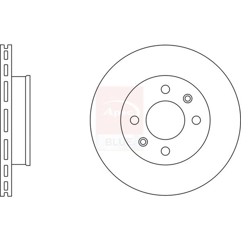 Apec 2 x Vented Front Brake Discs SDK6392